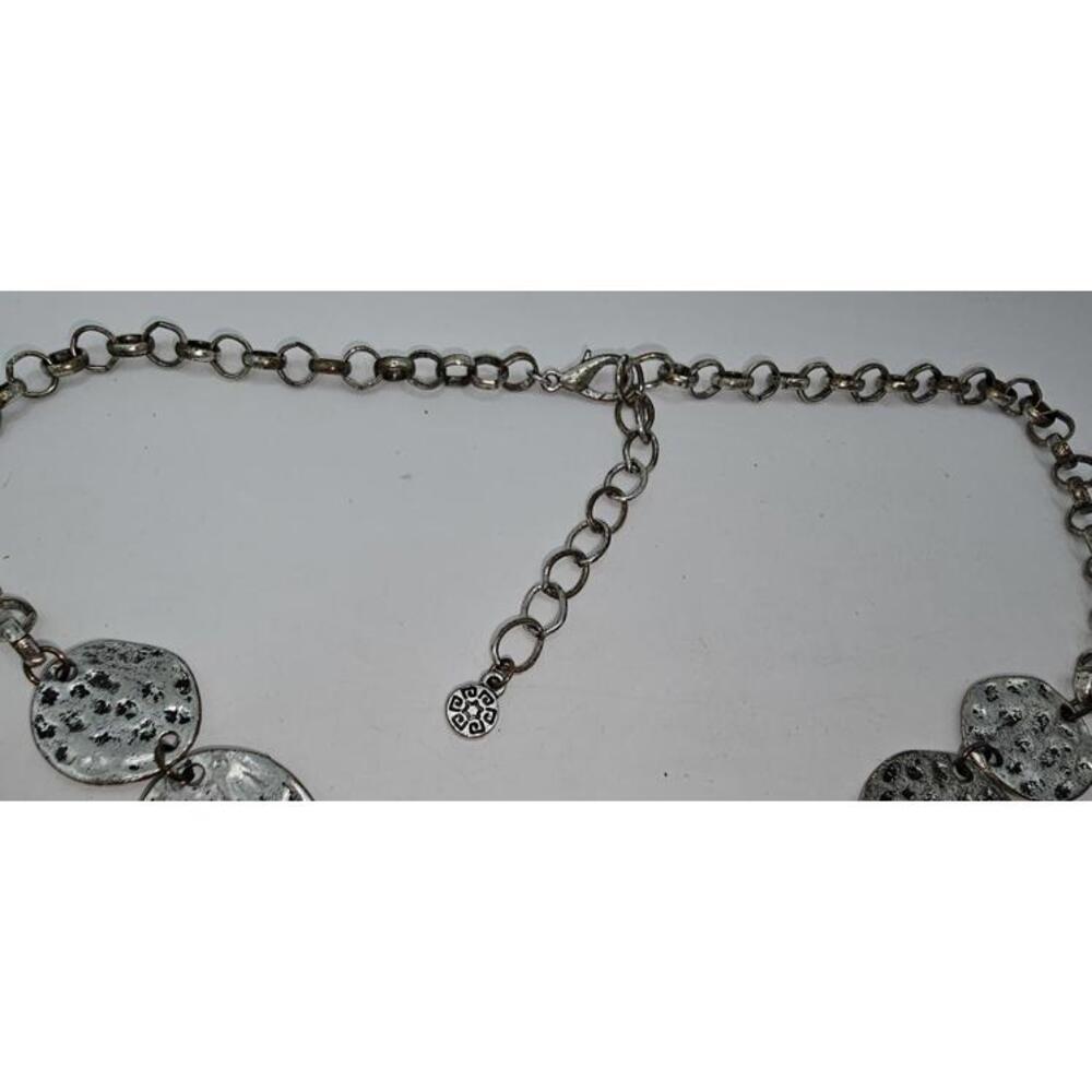 Vtg Ruby Road Silver-Tone Statement Necklace With… - image 7